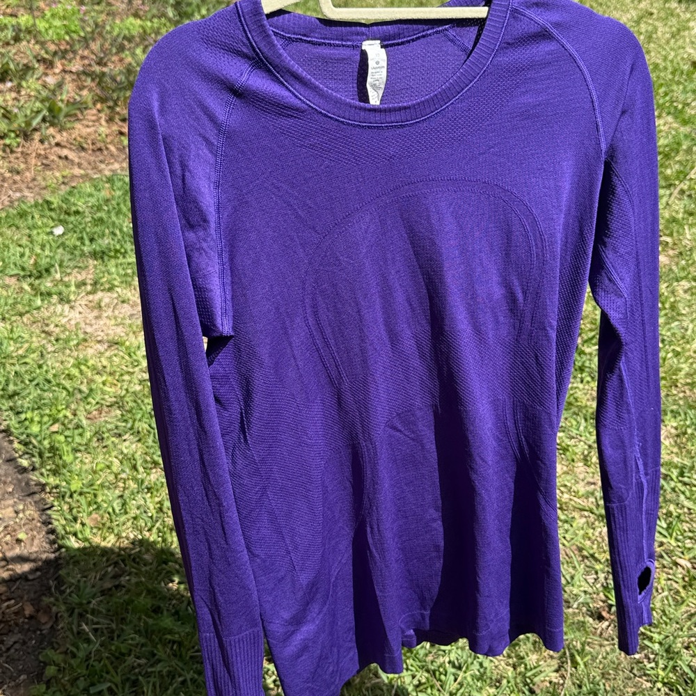 Lululemon Swiftly Tech Long Sleeve 2.0 Purple | Size 10 - Picture 13 of 14